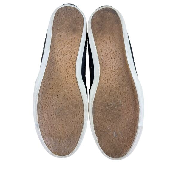 AERIN Leather Black Eyelet Rubber Soled Slip On Comfort Flats Women's Size 8 - Picture 5 of 6